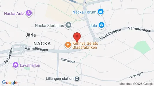 Lägenheter att hyra i Nacka - kort over placeringen