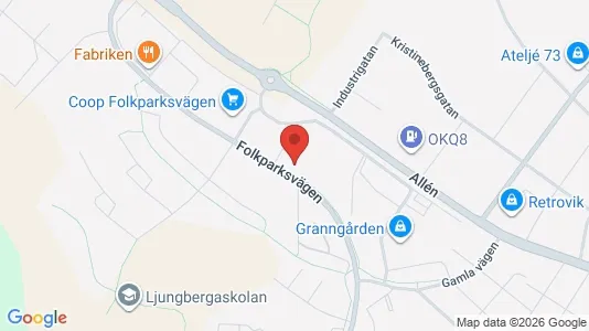 Lägenheter att hyra i Nässjö - kort over placeringen