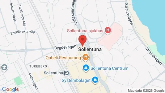 Lägenheter att hyra i Sollentuna - kort over placeringen