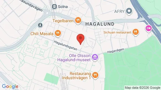 Lägenheter att hyra i Solna - kort over placeringen