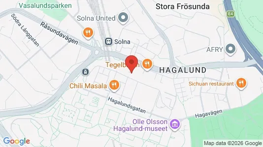 Lägenheter att hyra i Solna - kort over placeringen