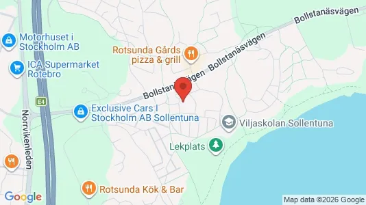 Lägenheter att hyra i Sollentuna - kort over placeringen