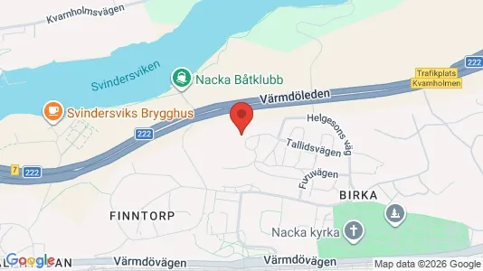 Lägenheter att hyra i Nacka - kort over placeringen