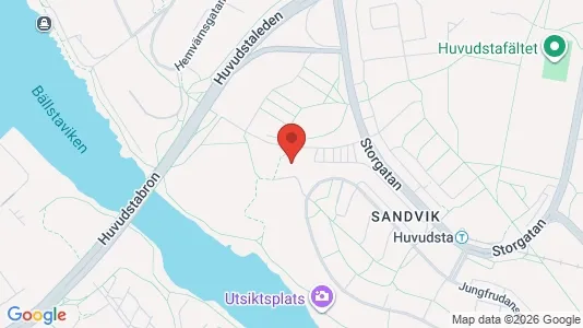 Lägenheter att hyra i Solna - kort over placeringen