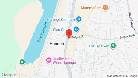Lägenheter att hyra i Haninge - kort over placeringen
