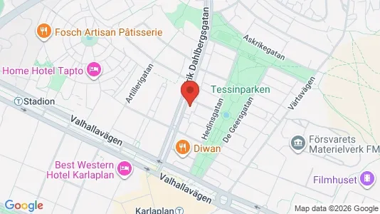 Lägenheter att hyra i Östermalm - kort over placeringen