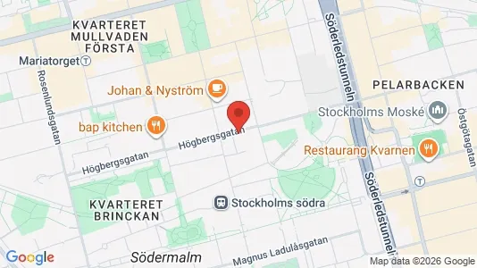Lägenheter att hyra i Södermalm - kort over placeringen