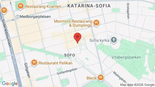 Lägenheter att hyra i Södermalm - kort over placeringen