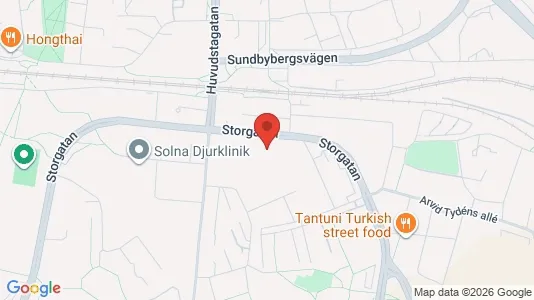 Lägenheter att hyra i Solna - kort over placeringen