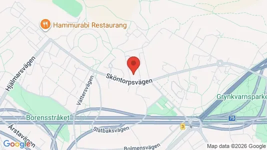 Lägenheter att hyra i Hammarbyhamnen - kort over placeringen