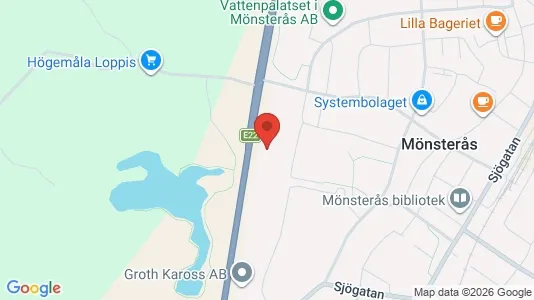 Lägenheter att hyra i Mönsterås - kort over placeringen