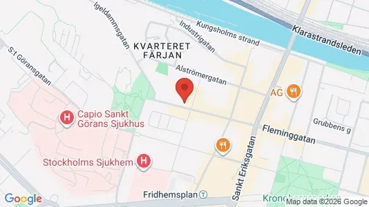 Lägenheter att hyra i Kungsholmen - kort over placeringen