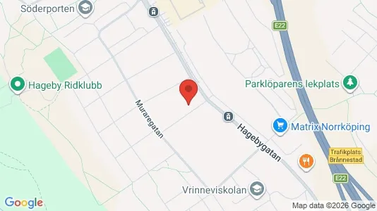Lägenheter att hyra i Norrköping - kort over placeringen