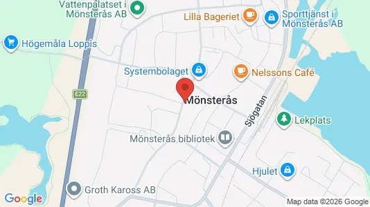 Lägenheter att hyra i Mönsterås - kort over placeringen