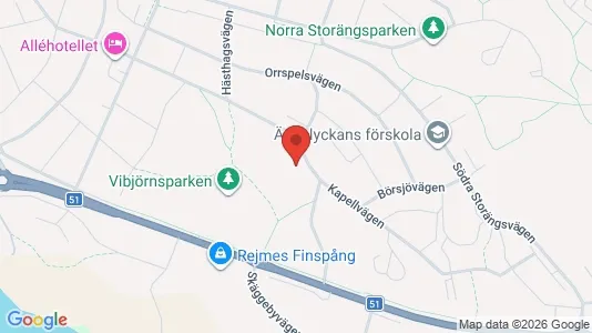 Lägenheter att hyra i Finspång - kort over placeringen