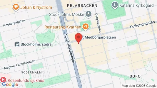 Lägenheter att hyra i Södermalm - kort over placeringen
