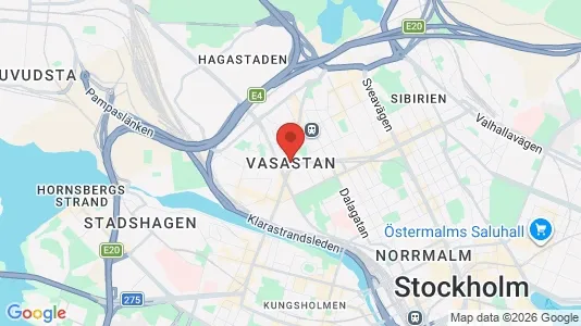 Lägenheter att hyra i Vasastan - kort over placeringen