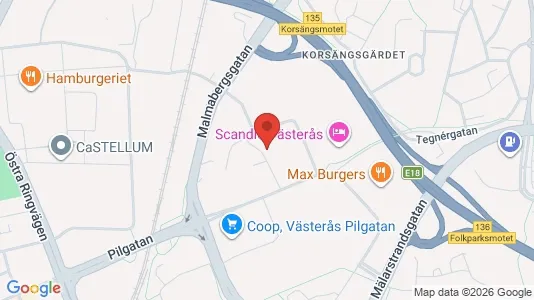 Lägenheter att hyra i Västerås - kort over placeringen