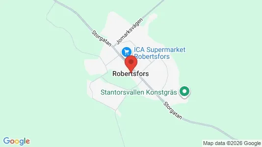 Hus att hyra i Robertsfors - kort over placeringen
