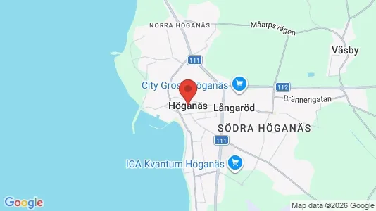 Hus att hyra i Höganäs - kort over placeringen