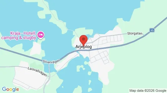 Hus att hyra i Arjeplog - kort over placeringen