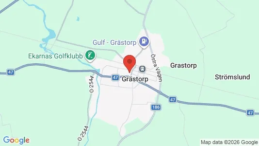Hus att hyra i Grästorp - kort over placeringen