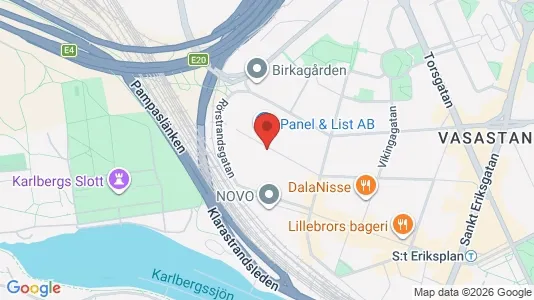 Lägenheter att hyra i Vasastan - kort over placeringen