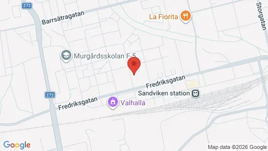 Lägenheter att hyra i Sandviken - kort over placeringen