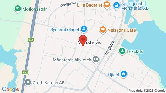 Lägenheter att hyra i Mönsterås - kort over placeringen
