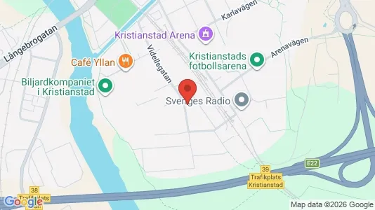 Lägenheter att hyra i Kristianstad - kort over placeringen