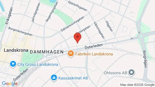 Lägenheter att hyra i Landskrona - kort over placeringen