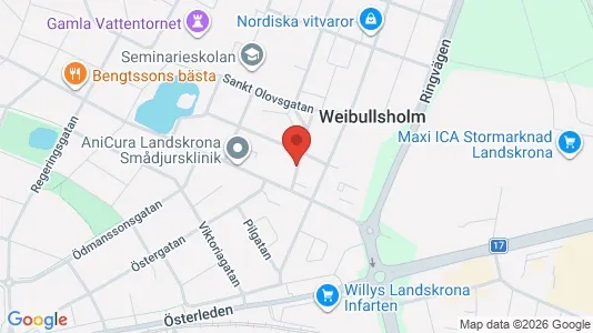Lägenheter att hyra i Landskrona - kort over placeringen