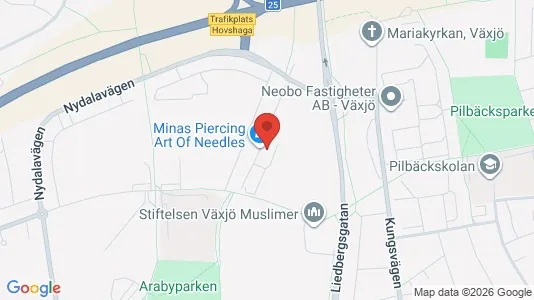 Lägenheter att hyra i Växjö - kort over placeringen