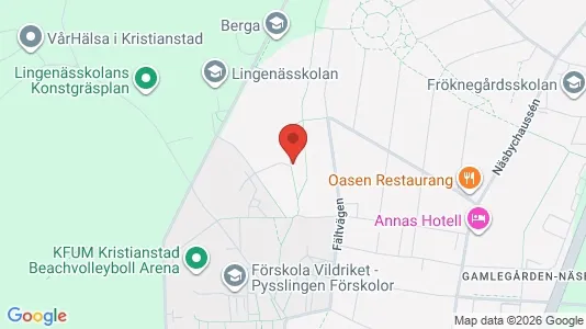 Lägenheter att hyra i Kristianstad - kort over placeringen