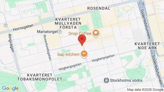 Lägenheter att hyra i Södermalm - kort over placeringen