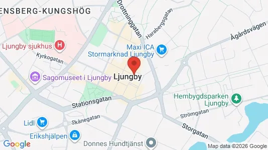 Lägenheter att hyra i Ljungby - kort over placeringen