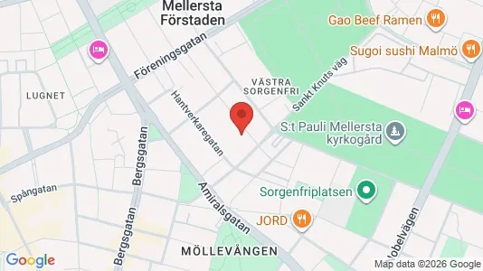 Lägenheter att hyra i Malmö Centrum - kort over placeringen