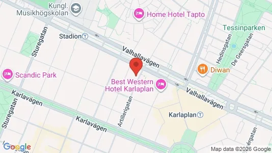 Lägenheter att hyra i Östermalm - kort over placeringen