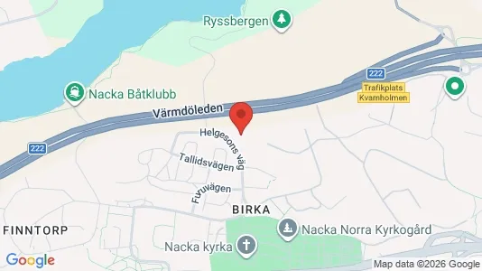Lägenheter att hyra i Nacka - kort over placeringen