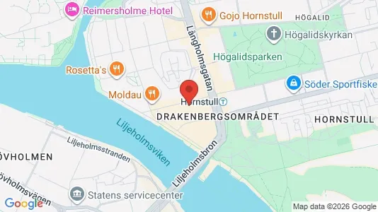 Lägenheter att hyra i Södermalm - kort over placeringen