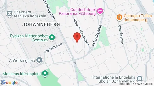 Lägenheter att hyra i Johanneberg - kort over placeringen