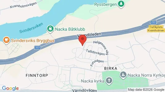 Lägenheter att hyra i Nacka - kort over placeringen