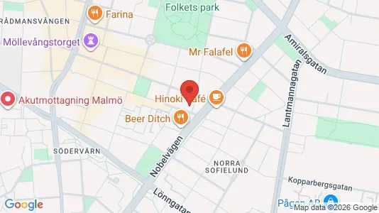 Lägenheter att hyra i Malmö Centrum - kort over placeringen
