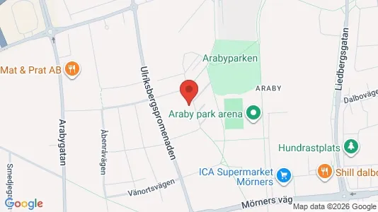 Lägenheter att hyra i Växjö - kort over placeringen