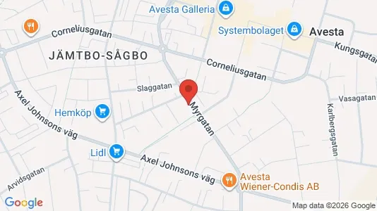 Lägenheter att hyra i Avesta - kort over placeringen