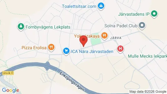 Lägenheter att hyra i Solna - kort over placeringen