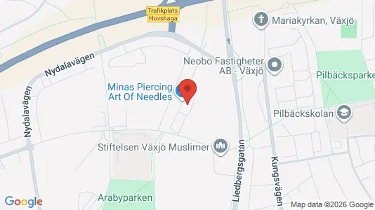 Lägenheter att hyra i Växjö - kort over placeringen