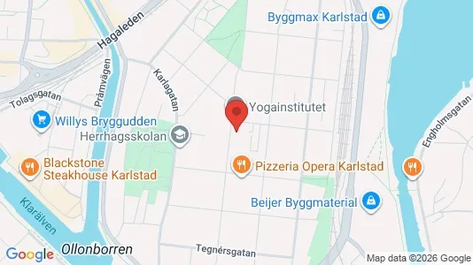 Lägenheter att hyra i Karlstad - kort over placeringen