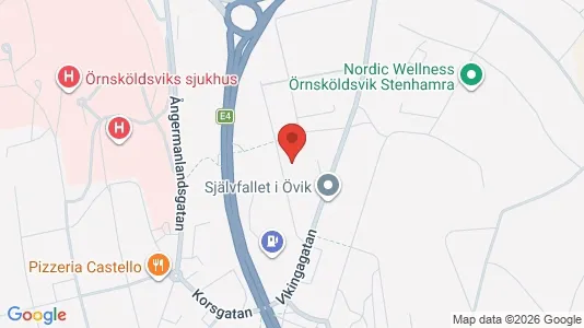 Lägenheter att hyra i Örnsköldsvik - kort over placeringen