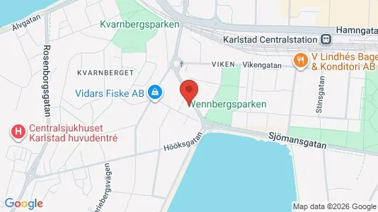 Lägenheter att hyra i Karlstad - kort over placeringen